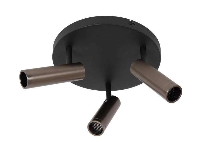 Lucide GRADO - Deckenstrahler - Ø 25 cm - 3xGU10 (MR11) - Grauguss - ausgeschaltet